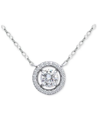 Giani Bernini Round Necklace (1-1/2 ct.t.w) в 18K Gold Plated Sterling Silver