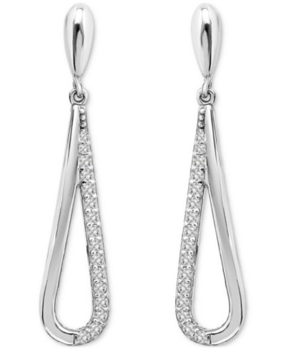 Giani Bernini Round Drop Earrings (3/8 ct.t.w) in 18K Gold Plated Sterling Silver, Macy's Exclusive