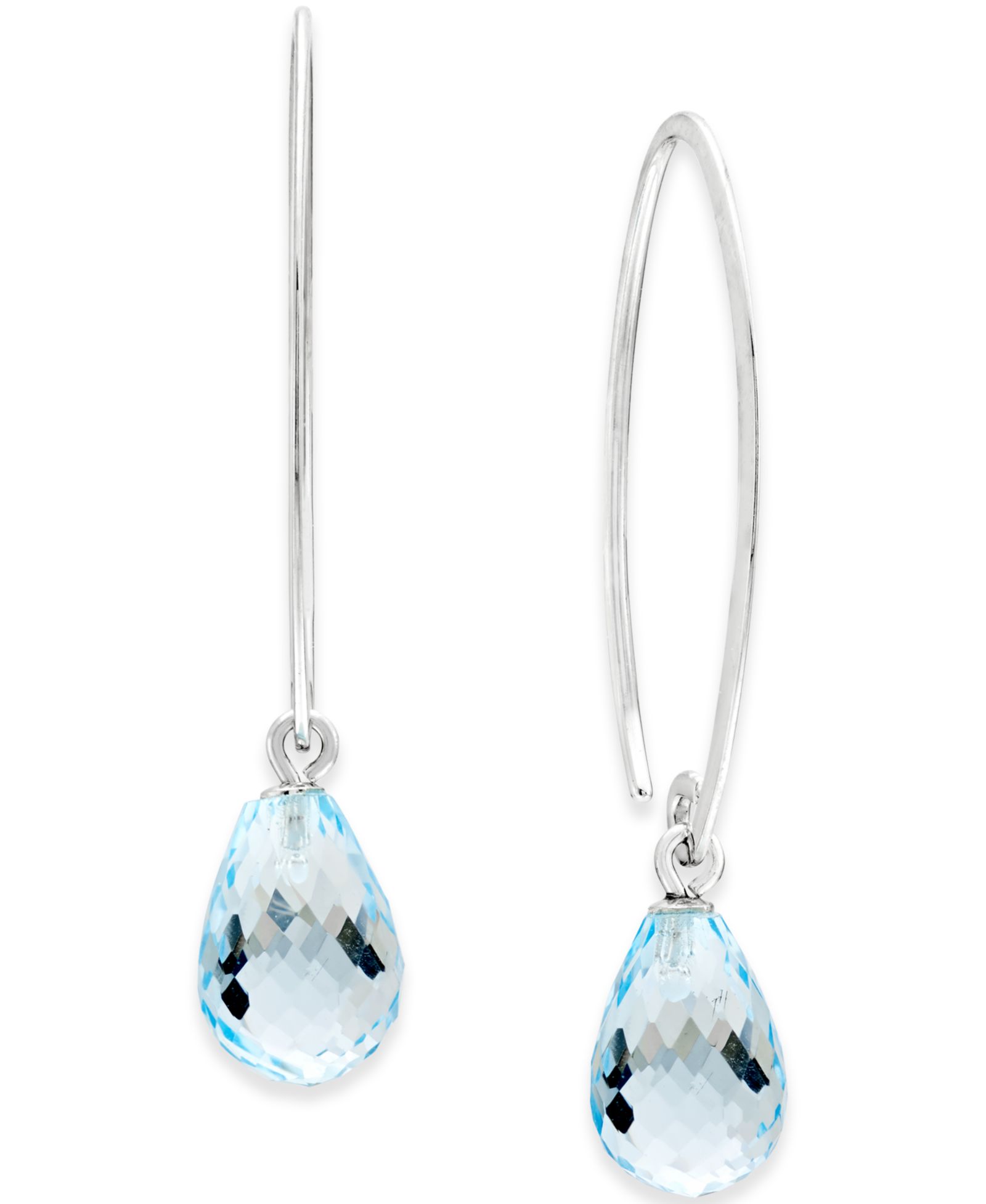 Серьги Gemstone Sweep из Sterling Silver (Amethyst, Blue Topaz, Citrine & Peridot)
