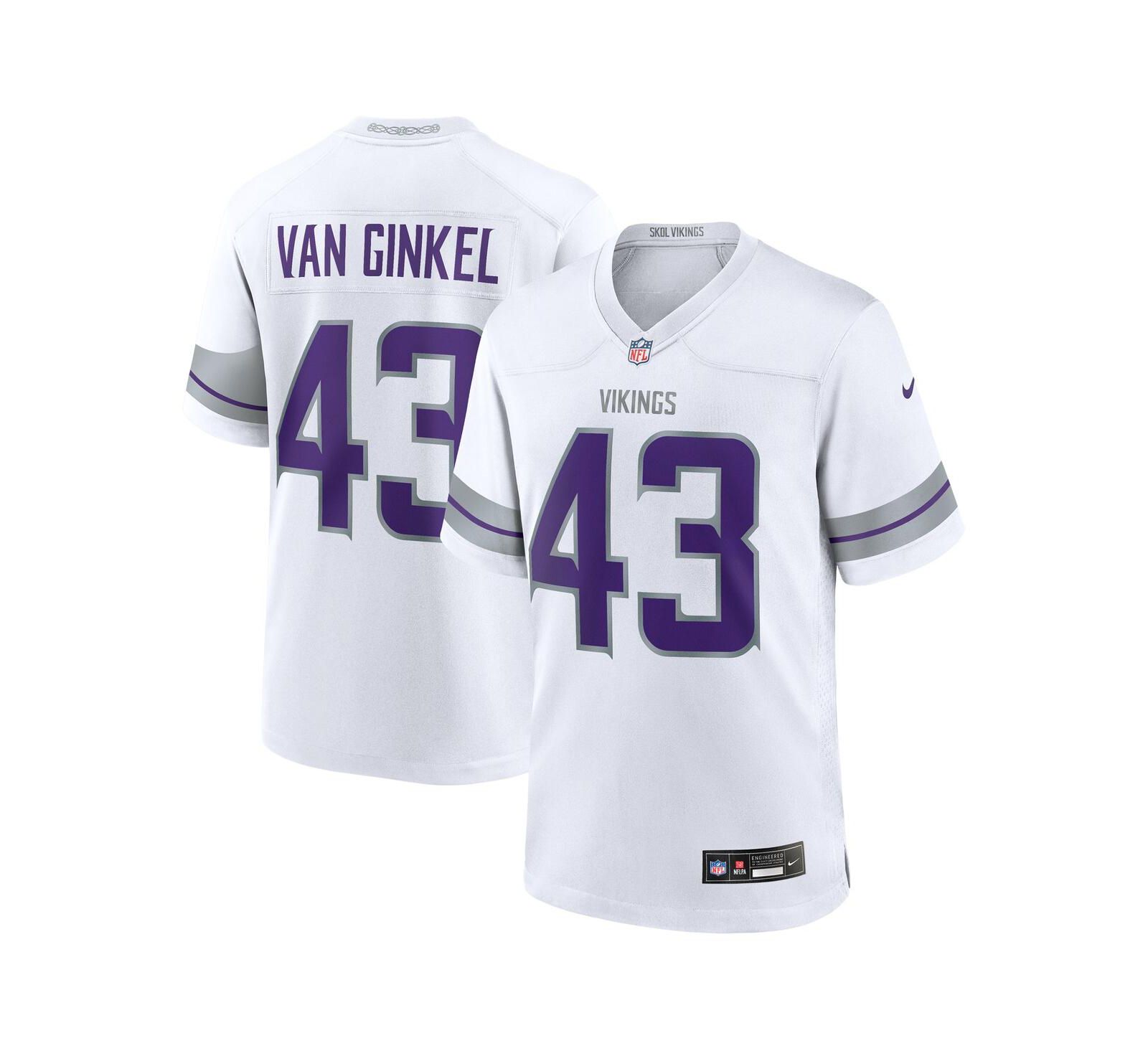 Nike Men's Andrew Van Ginkel White Minnesota Vikings Alternate Game Jersey