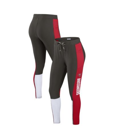 WEAR by Erin Andrews Women's Pewter/Red Tampa Bay Buccaneers Color-Block Leggings