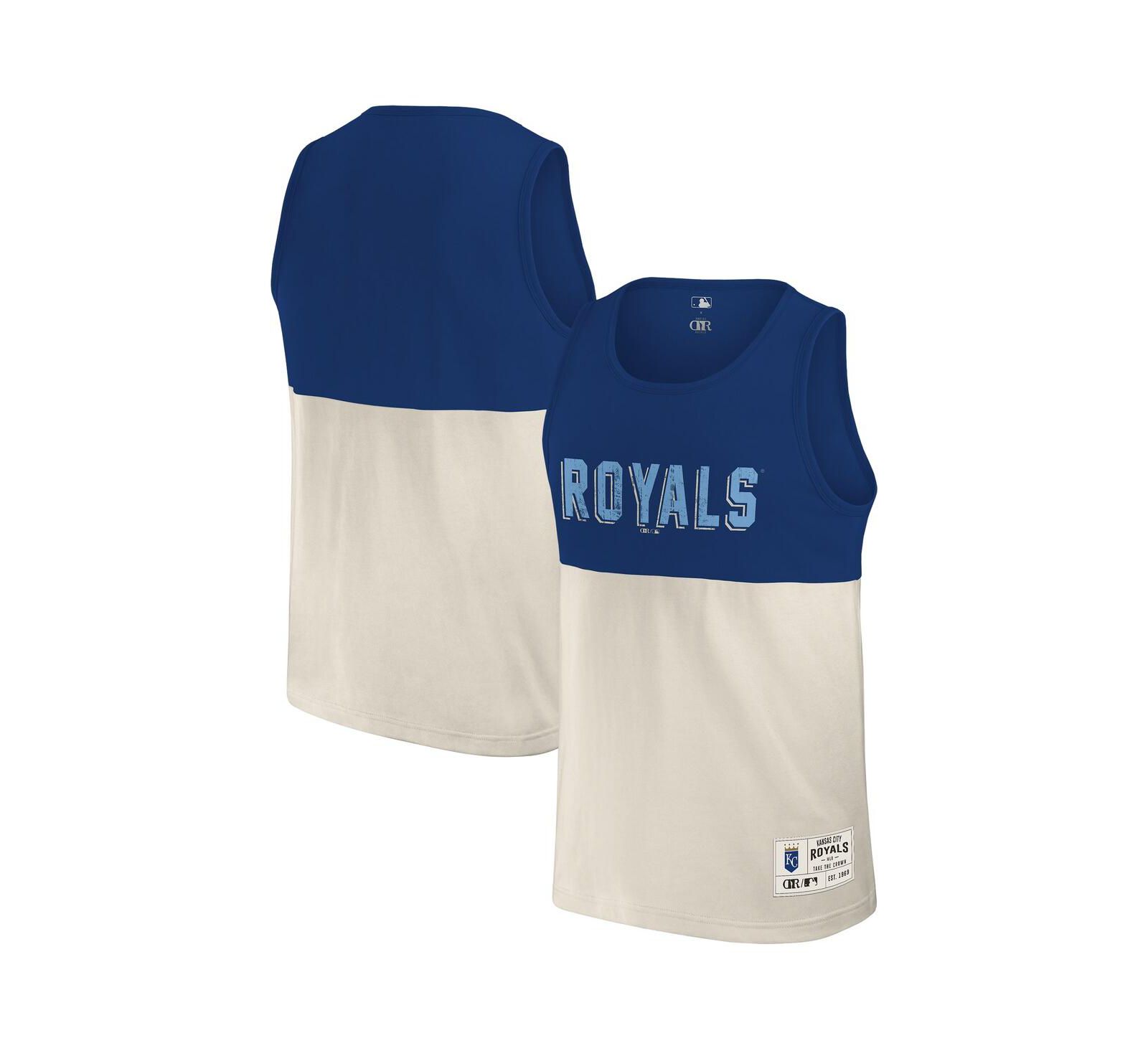 Мужской майка Darius Rucker Collection by Fanatics Royal/Cream Kansas City Royals Color Block Tank Top