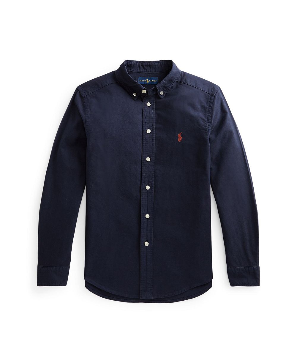 Polo Ralph Lauren Детская хлопковая рубашка Oxford с окрашиванием