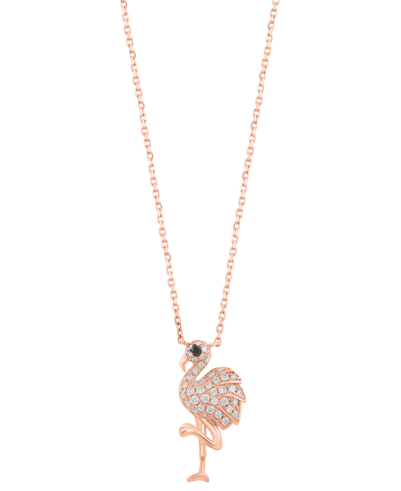 EFFY Collection подвеска с белым и черным бриллиантом в 14k Rose Gold