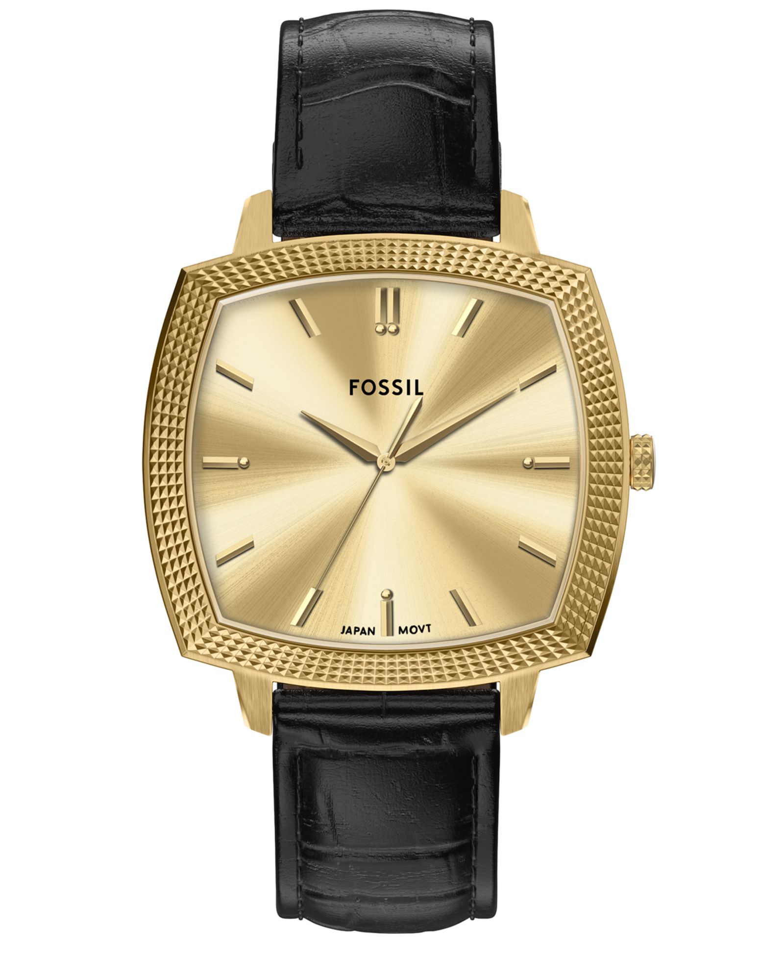 Fossil Unisex Nick Jonas x Machine Luxe Black Croco кожаные часы, 37mm