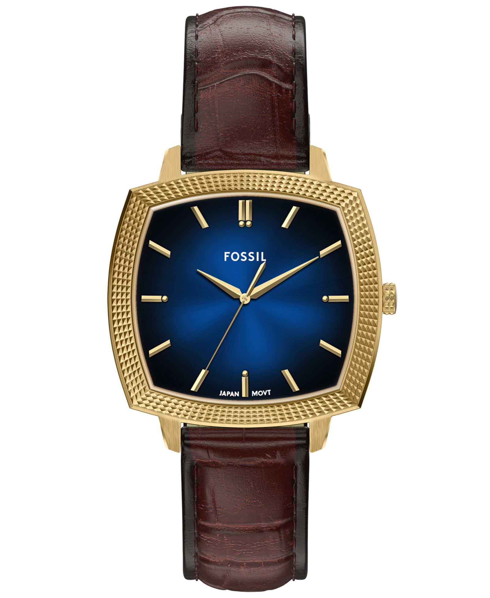 Fossil Nick Jonas x Machine Luxe Vignette коричневые кожаные часы, 37mm