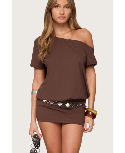 Edikted Women's Dorie Off Shoulder Cut Out Mini Dress