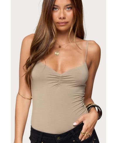 Женский боди Edikted Harlow Gathered V Neck