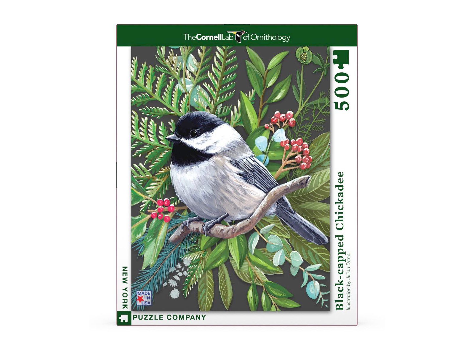 New York Puzzle Company Пазл Black-capped Chickadee 500 Piece