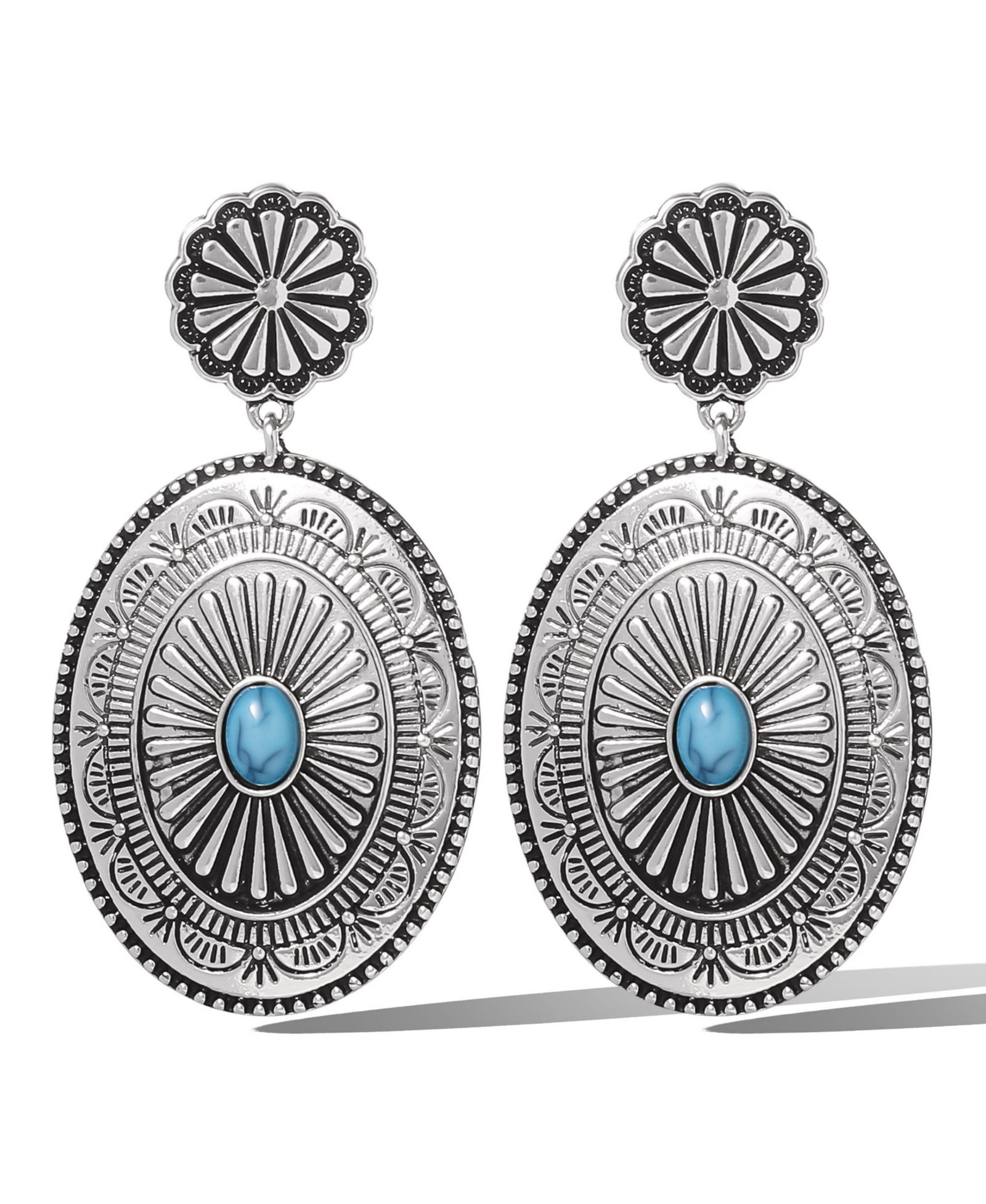 Серьги-подвески Jessica Simpson Western Round Concho Drop