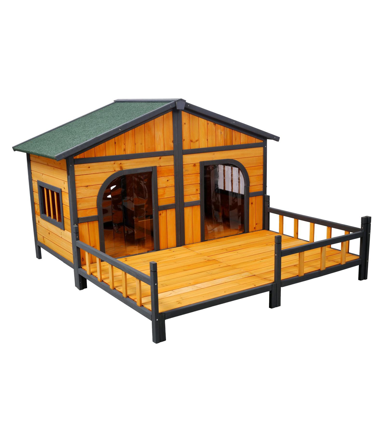 Большой деревянный дом для собак Streamdale Furniture с крыльцом