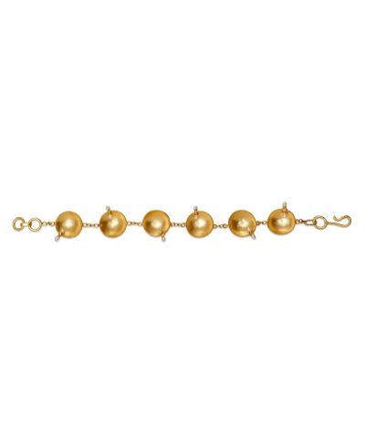 22k Gold Plated Adjustable Vitr Bracelet with Freshwater Pearls