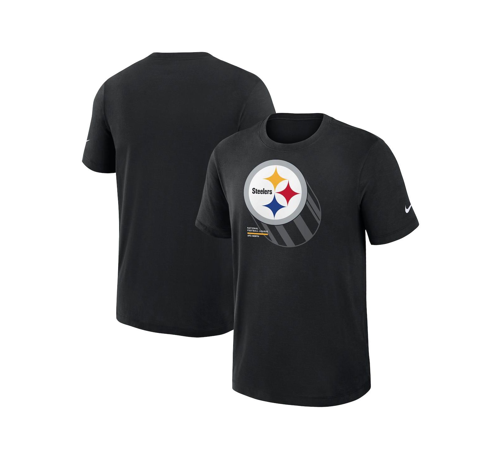 Fanatics Мужская черная футболка Nike Pittsburgh Steelers Left End Run Slub Performance