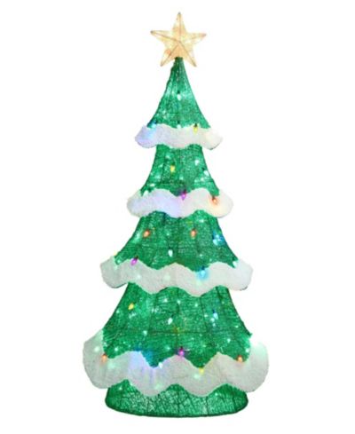 Glitzhome 74.5" Lighted Mesh 3D Christmas Tree