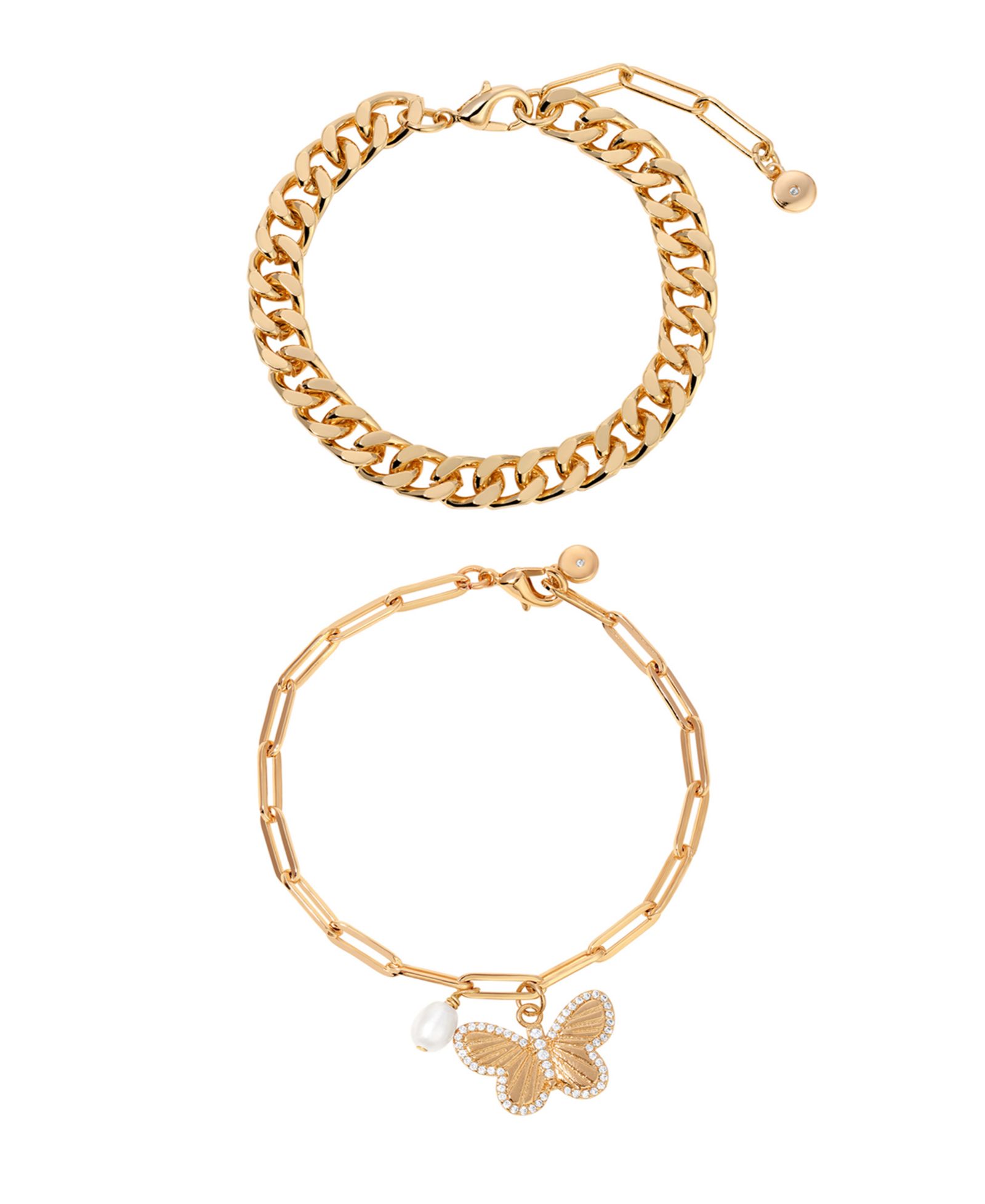 ETTIKA Butterfly Charm Chain Bracelet Sets