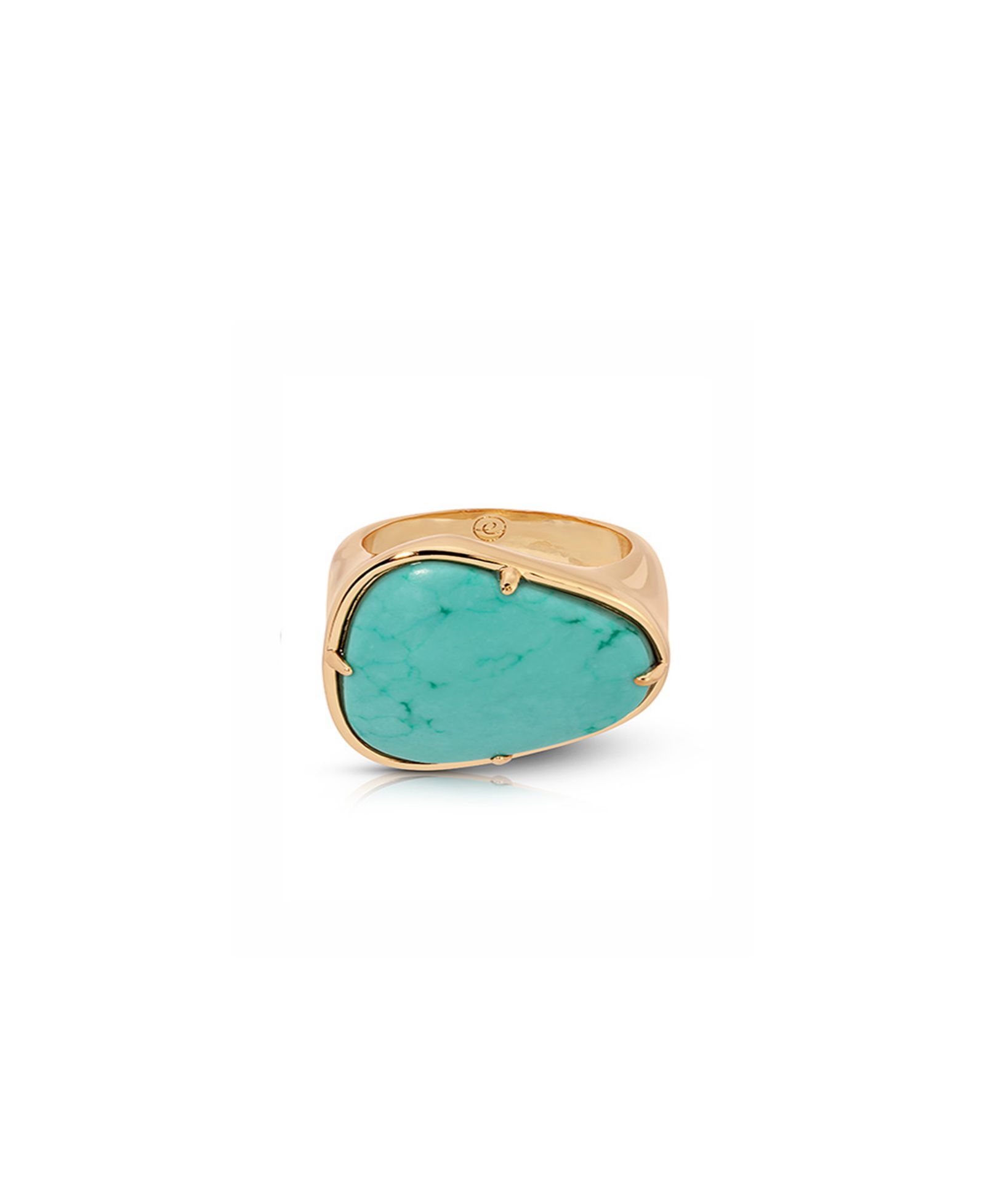 Кольцо ETTIKA 18K Gold Plated Turquoise Solstice