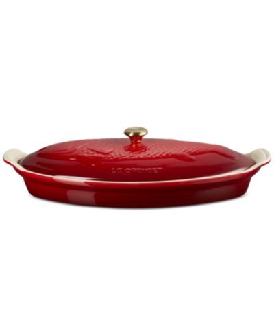 Рыбница Le Creuset Stoneware Heritage 1.7-Quart Fish Baker с крышкой