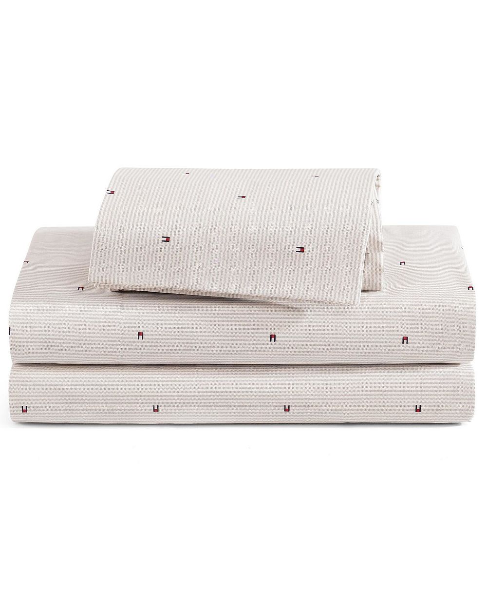 Комплект постельного белья Tommy Hilfiger Ithaca Flag Stripe Cotton Percale, 3-Piece Set, Twin XL