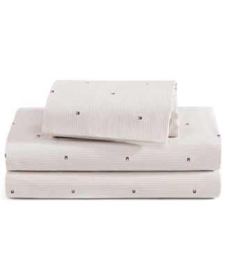 Tommy Hilfiger Ithaca Flag Stripe Cotton Percale 4-Piece Sheet Set, King