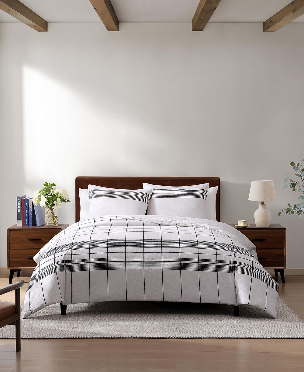 Комплект из 2 предметов Tommy Hilfiger Brooklyn Heights Striped Cotton, Twin/Twin XL
