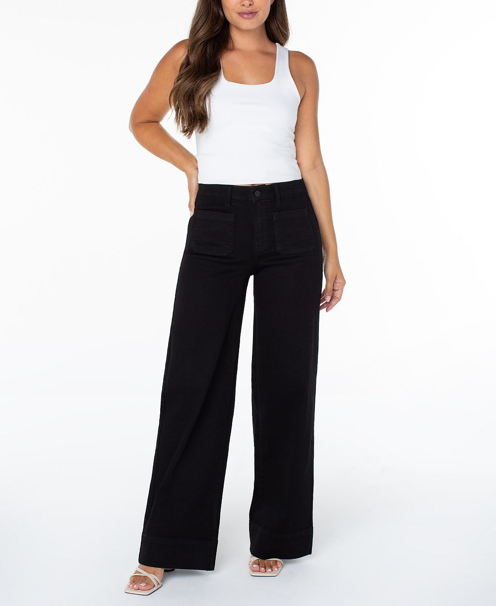 Celebrity Pink Juniors' High-Rise Patch-Pocket Wide-Leg Jeans