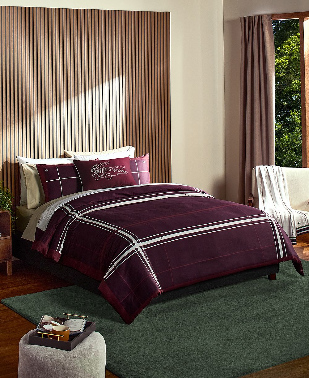 Комплект покрывал Lacoste Home Playful Checks Cotton 3-Pc. King