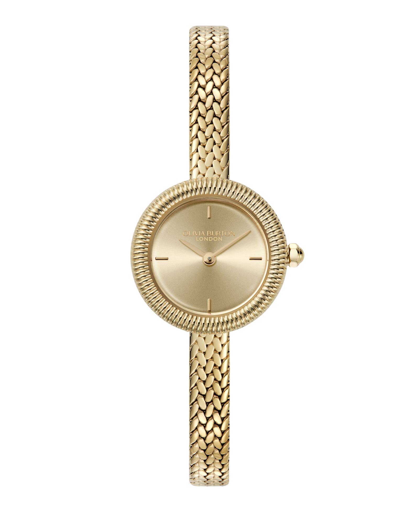 Olivia Burton Women's Finery Gold Tone Stainless Steel Mesh Bracelet Watch, 20mm