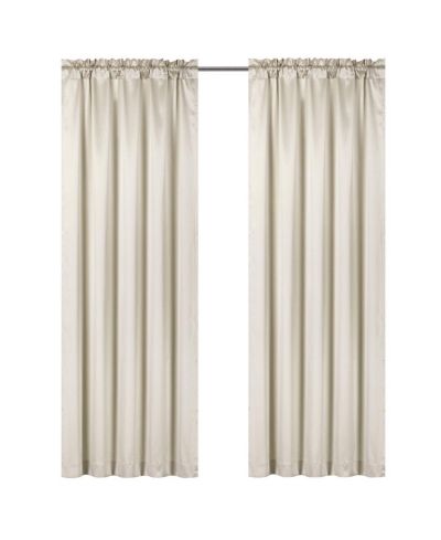 Kate Aurora Basic Faux Silk Rod Pocket Shimmery Sheer Single Window Curtain Panel
