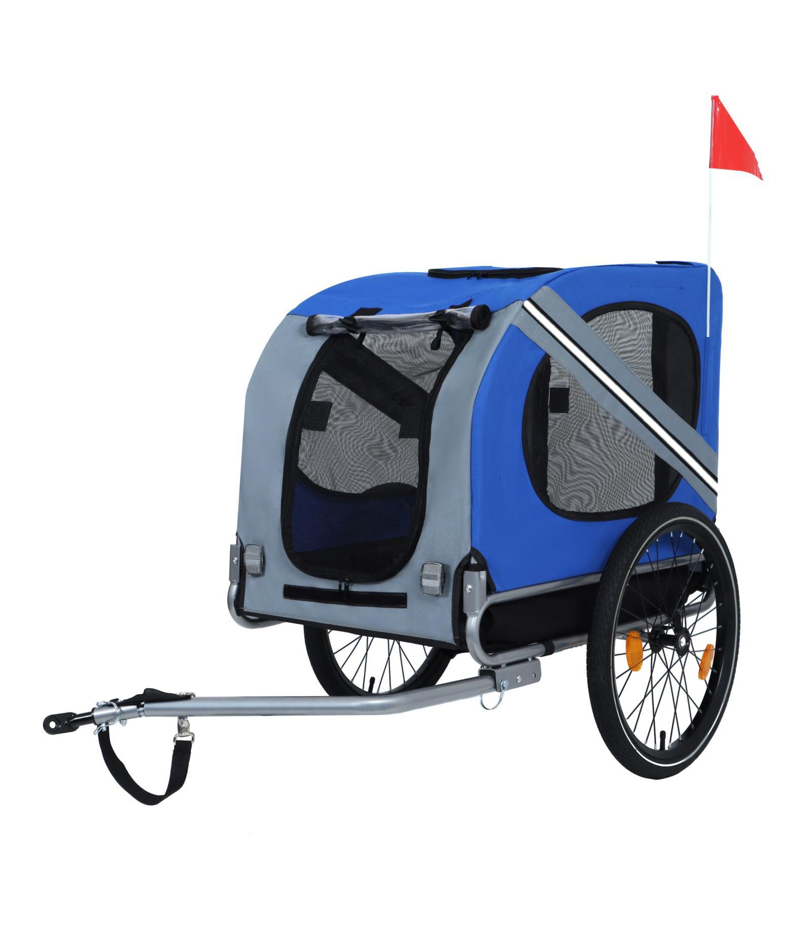 Streamdale Furniture Dog Bike Trailer - 120LB Capacity, All-Terrain, Blue-Gray