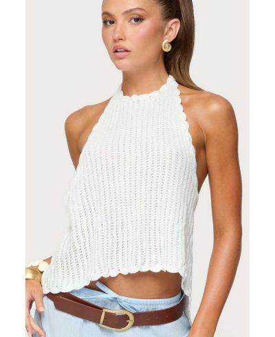 Edikted Женский Ivey Backless Crochet Halter Top