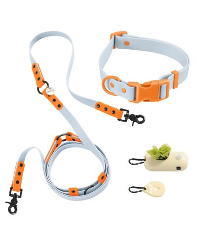 Light blue/orange