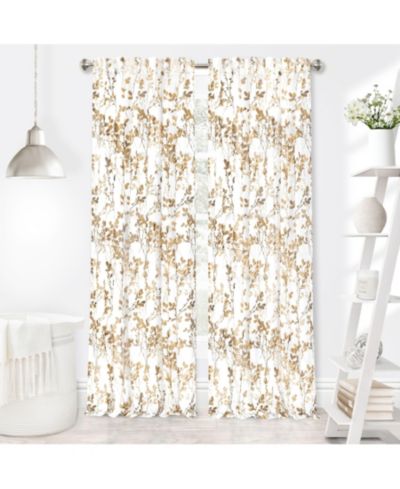 Шторы Kate Aurora Shabby Chic с цветочным принтом, 63 in.