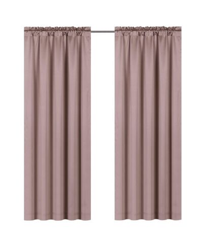Kate Aurora Ultra Lux Faux Silk Regency Crinkle Rod Pocket Semi Sheer Single Curtain Panel - 52 in. W x 84 in. L