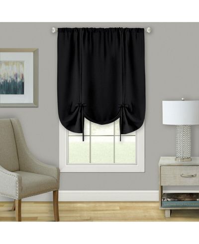 Kate Aurora Shabby Linen Farmhouse Sheer Flax Curtain Tie Up Single Window Curtain Shade