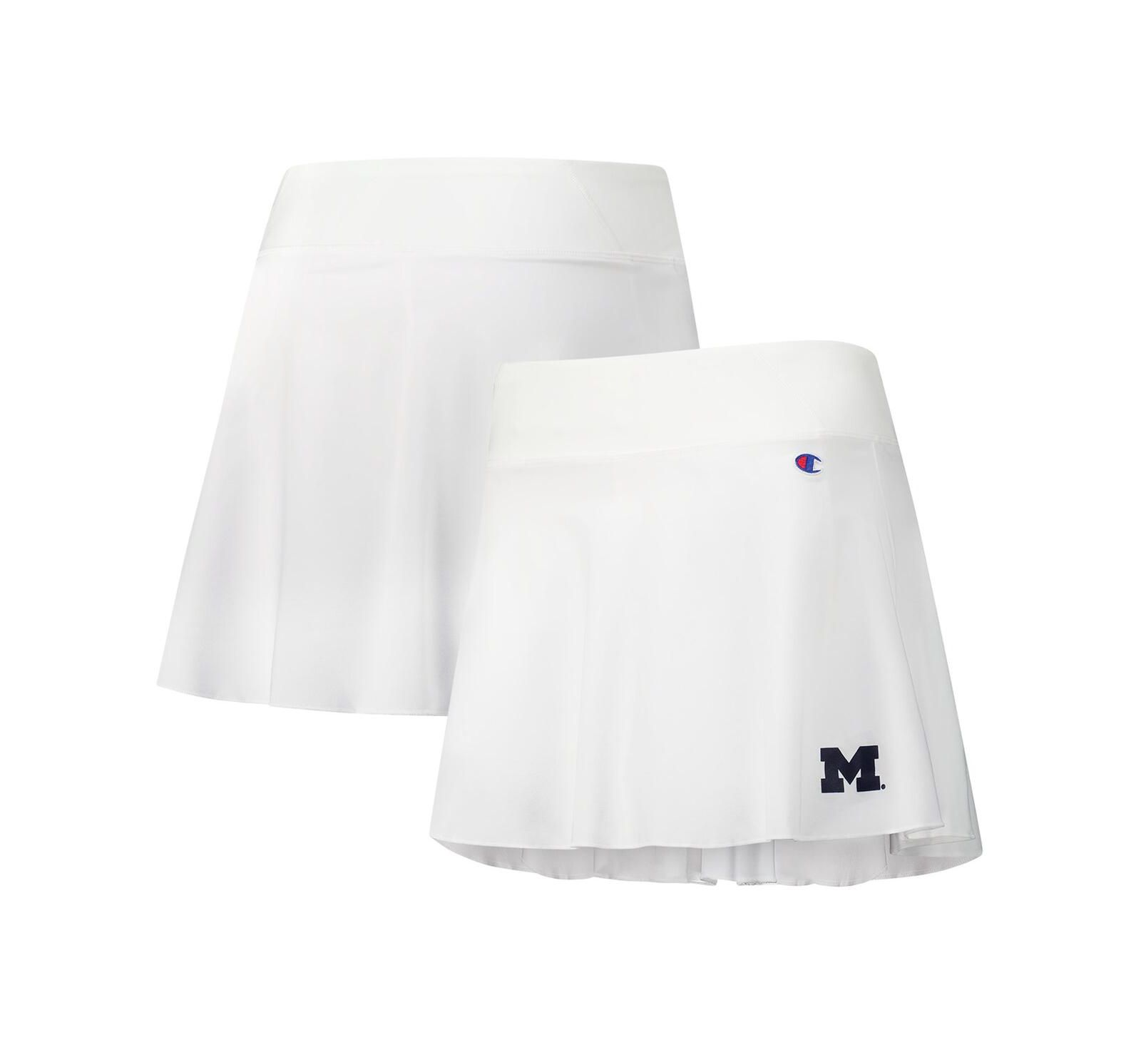 Champion Женский белый skort Michigan Wolverines Tailgate Soft Touch