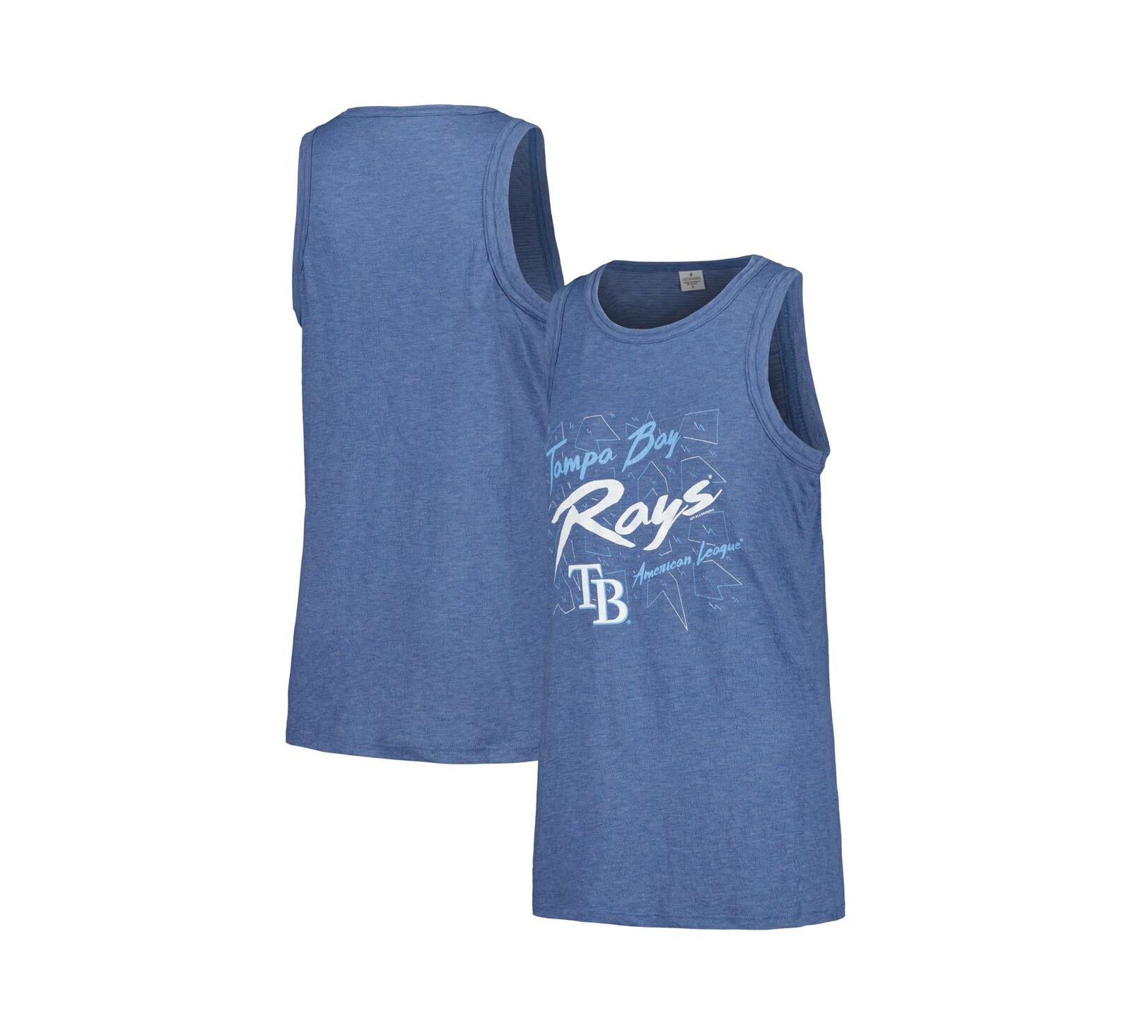 Soft As A Grape Женский топ на бретелях из марлевки Tampa Bay Rays, темно-синий