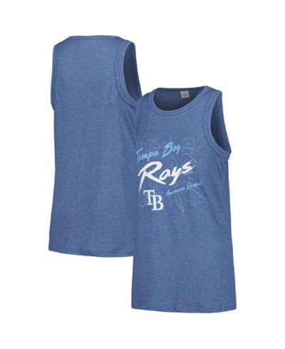 Soft As A Grape Women's Navy Tampa Bay Rays Gauze High Neck Tank Top