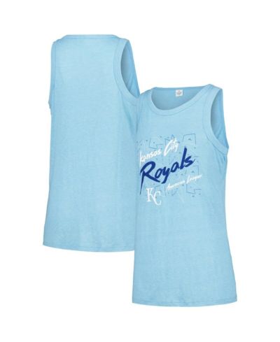 Женский топ Soft As A Grape Light Blue Kansas City Royals Gauze High Neck Tank