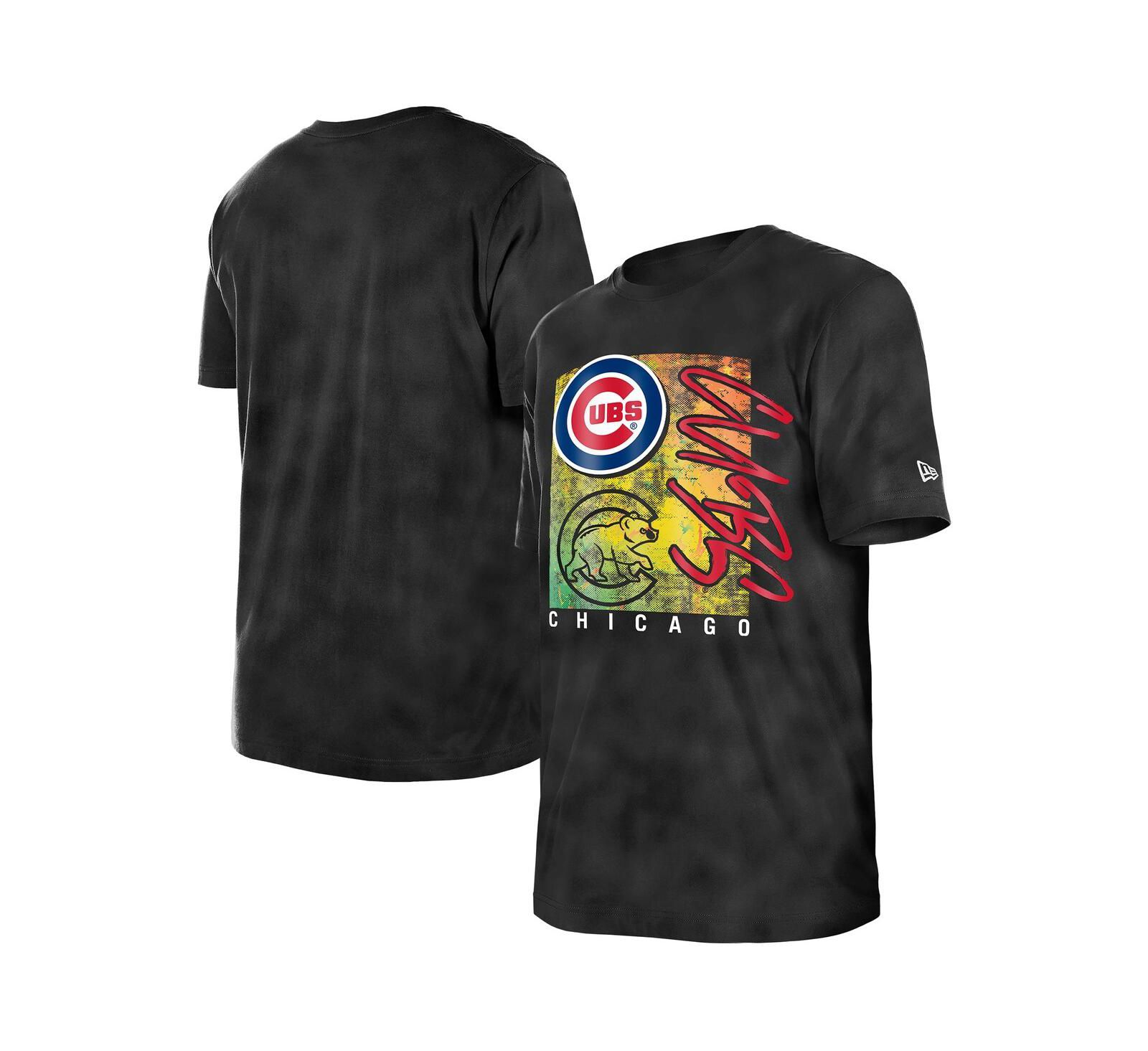 New Era Women's Black Chicago Cubs Sport Classics Enzyme Wash Oversized T-Shirt