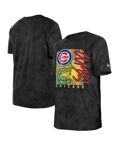 Женская оверсайз футболка New Era Black Chicago Cubs Sport Classics Enzyme Wash