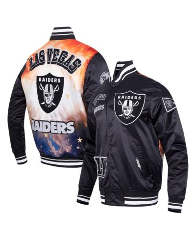 Мужская куртка Pro Standard Las Vegas Raiders Sublimated Satin Full-Snap черная