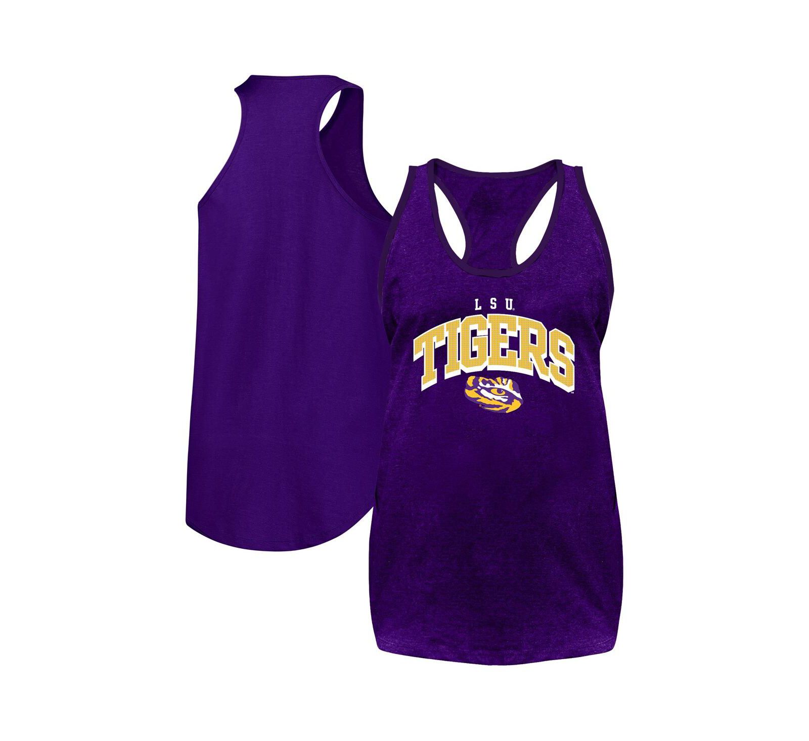 Женский топ-майка Fanatics Purple LSU Tigers Plus Size Arch Tank