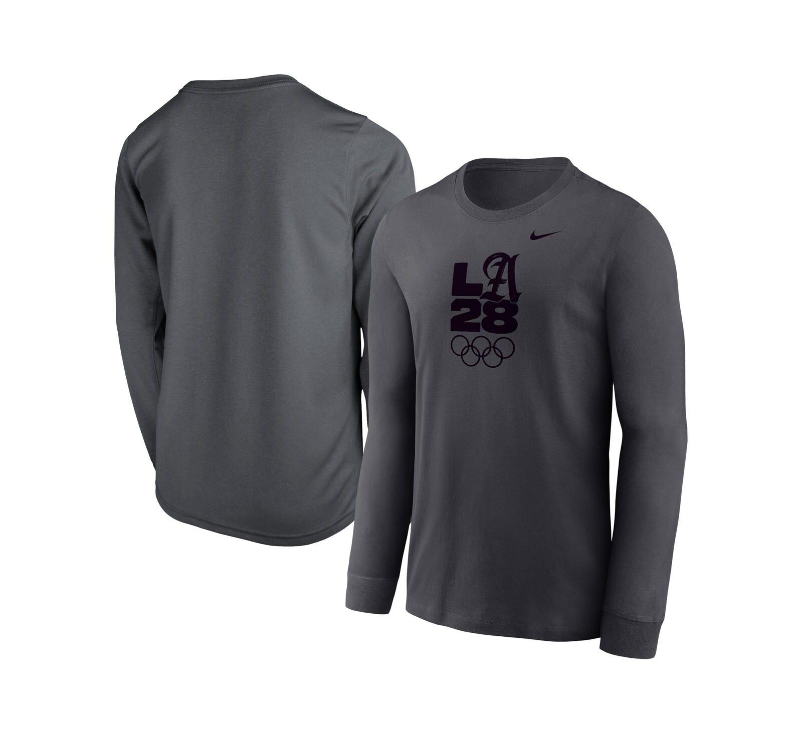 Nike футболка с длинным рукавом для мальчиков и девочек LA28 Summer Olympics Legend Performance в цвете Anthracite