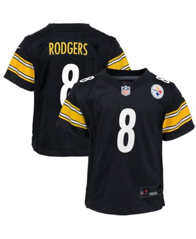 Детская игровая джерси Nike Aaron Rodgers Pittsburgh Steelers, черная