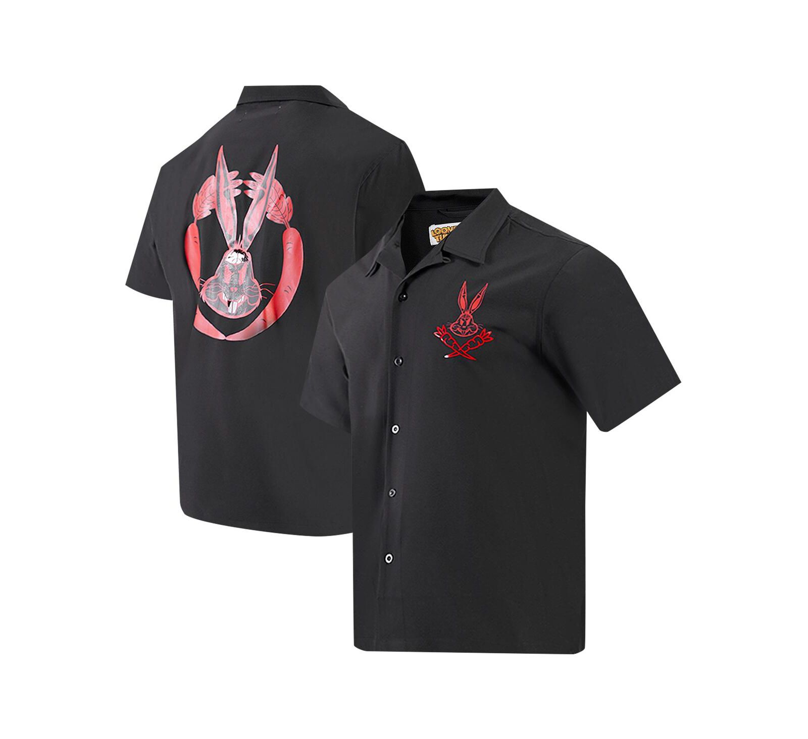 Мужская рубашка Freeze Max Black Looney Tunes Bugs Bunny Melted Skeleton Button-Up