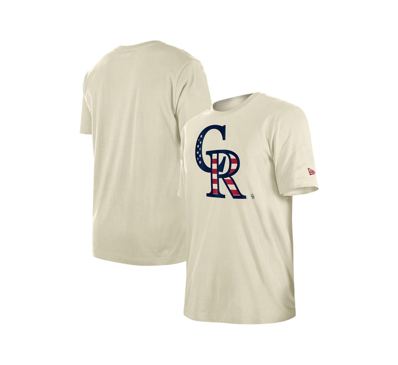 New Era Мужская T-Shirt Colorado Rockies Americana Flag Fill, Cream