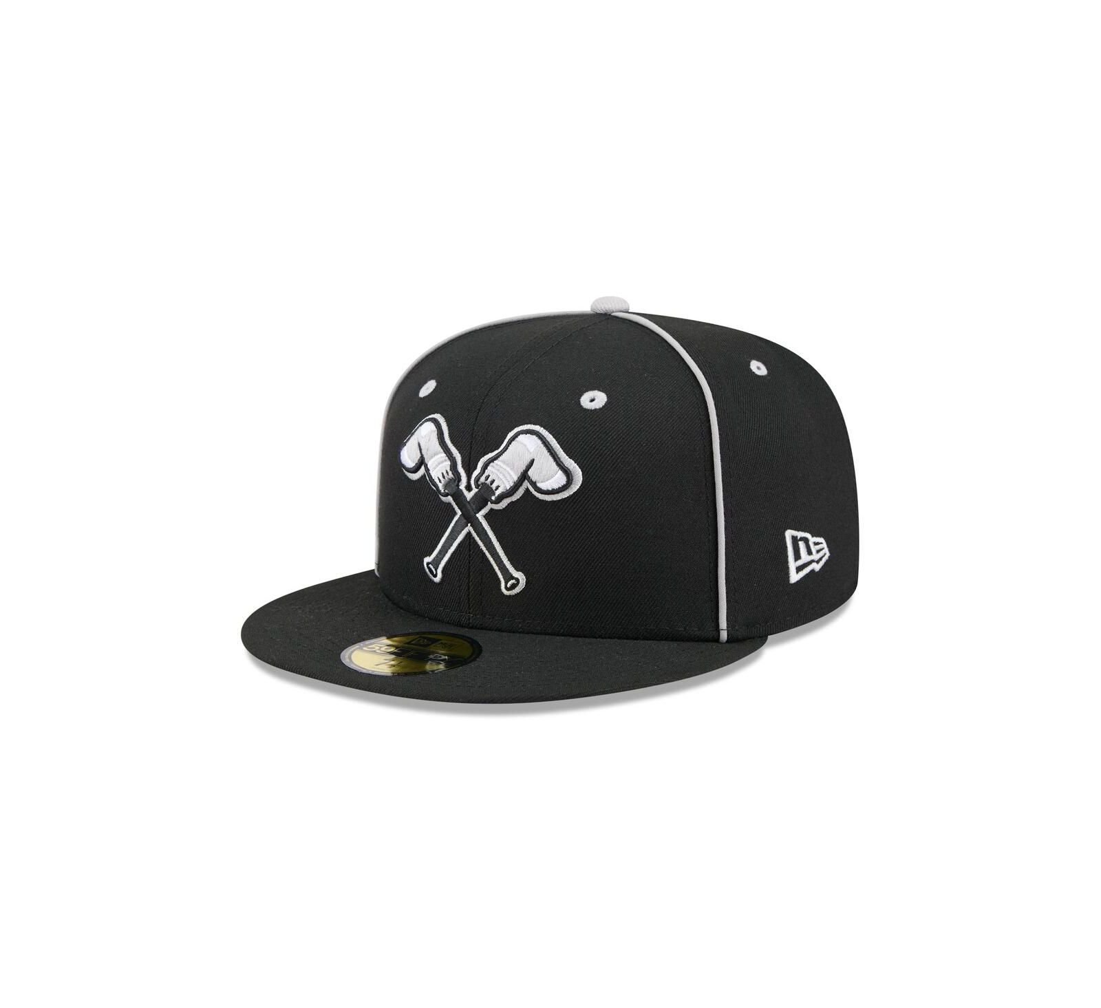 New Era Men's Black Montgomery Biscuits Theme Nights 59FIFTY Fitted Hat