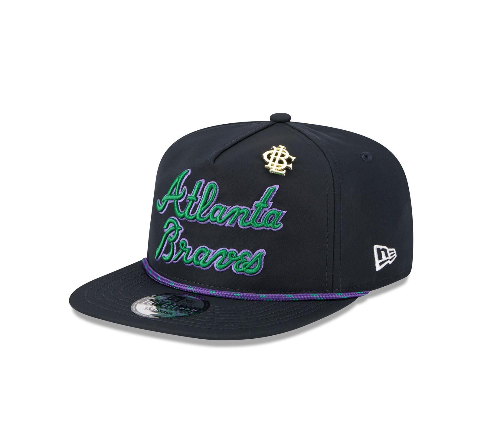 New Era Men's Navy Atlanta Braves 2025 Big League Chew Golfer Snapback Hat