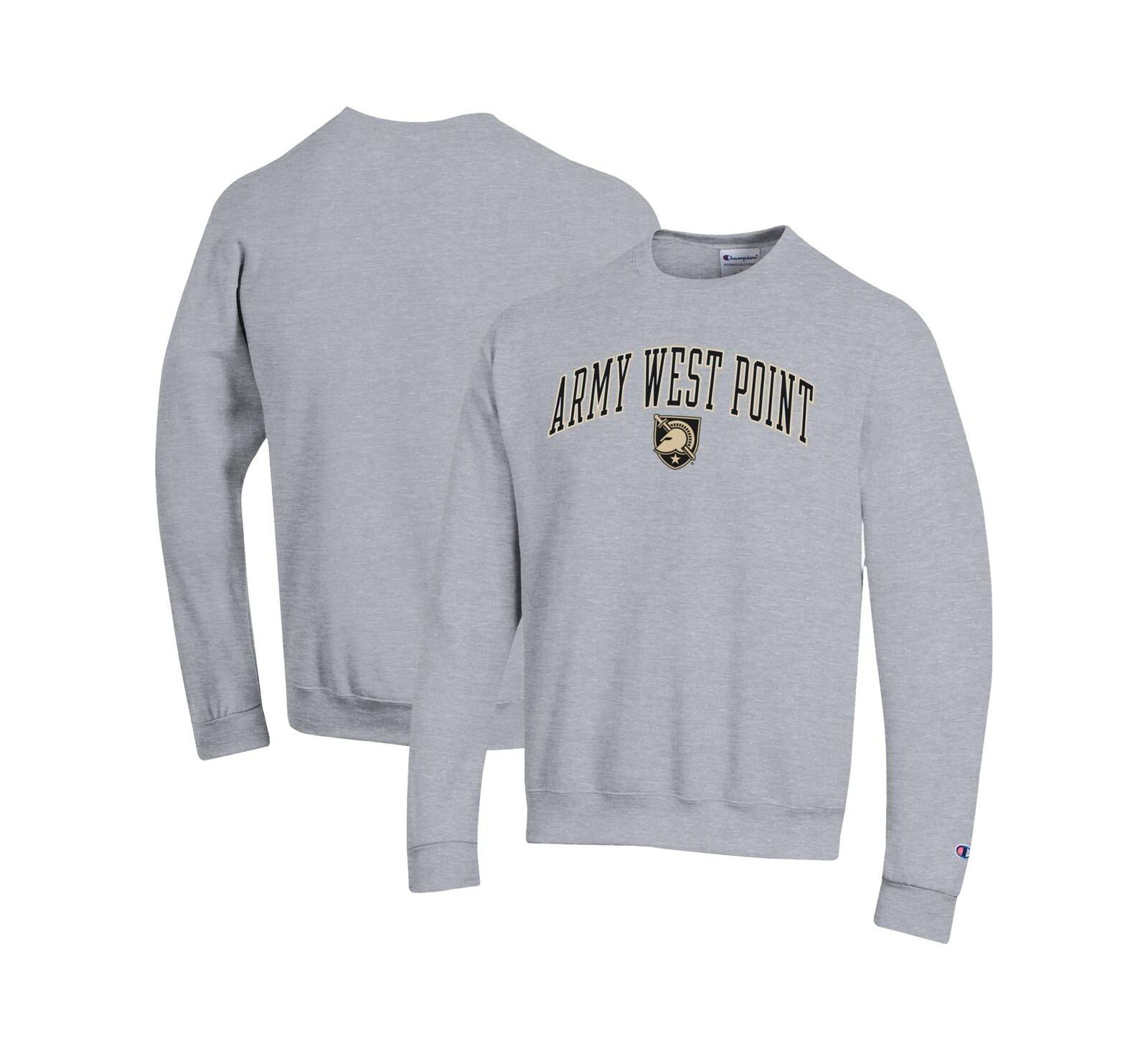 Champion Мужской Heather Gray Army Black Knights Arch Over Logo Pullover Sweatshirt
