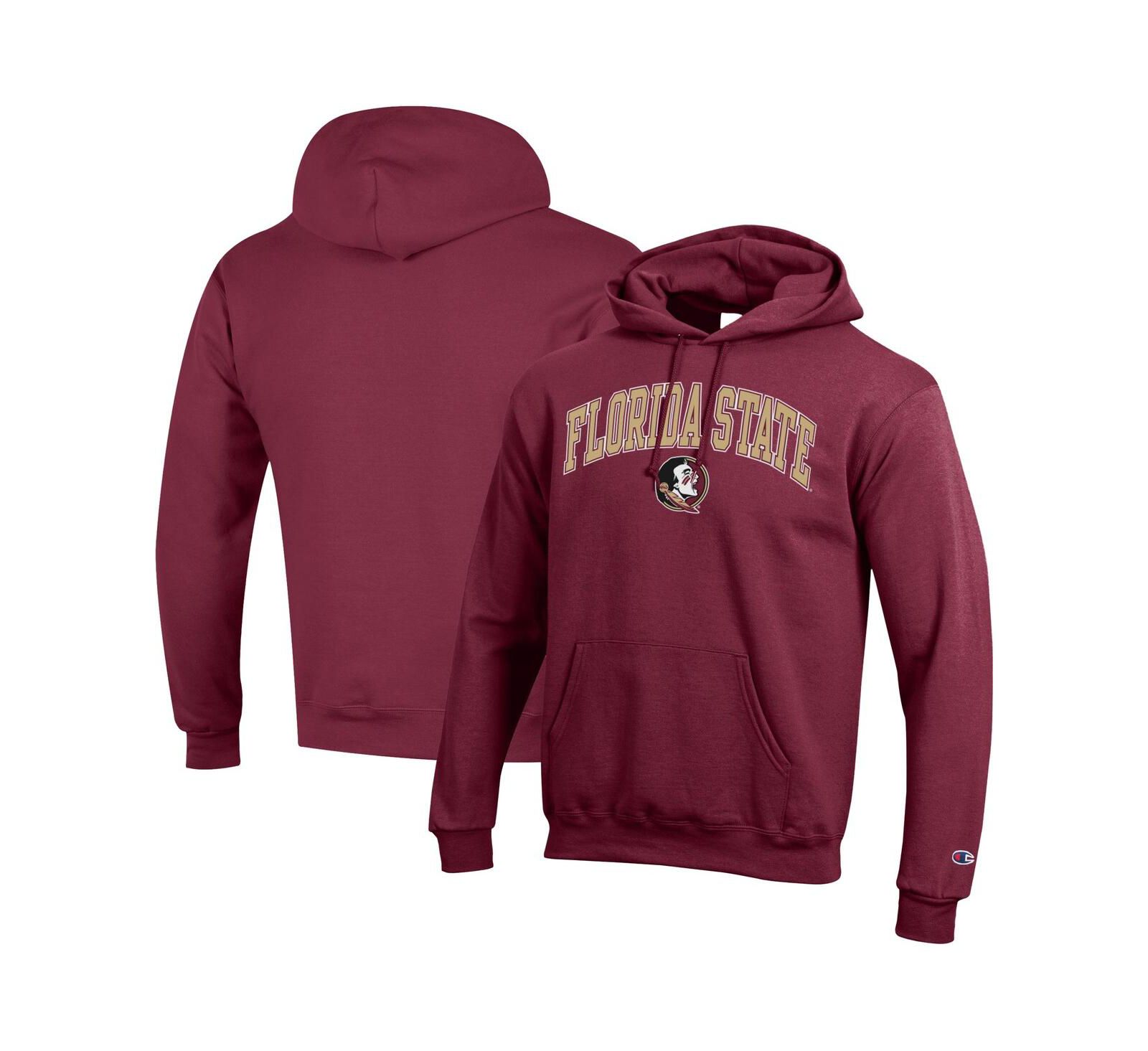 Champion Men's Garnet Florida State Seminoles Arched Logo Fleece Pullover Hoodie